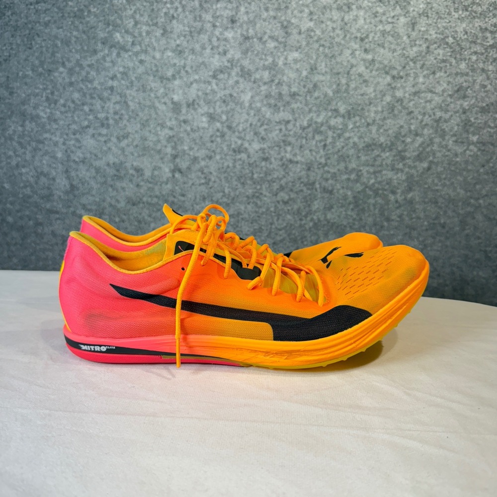 Puma Evospeed Nitro Elite Track Spikes Orange Pink Men US 11.5 Running Shoes